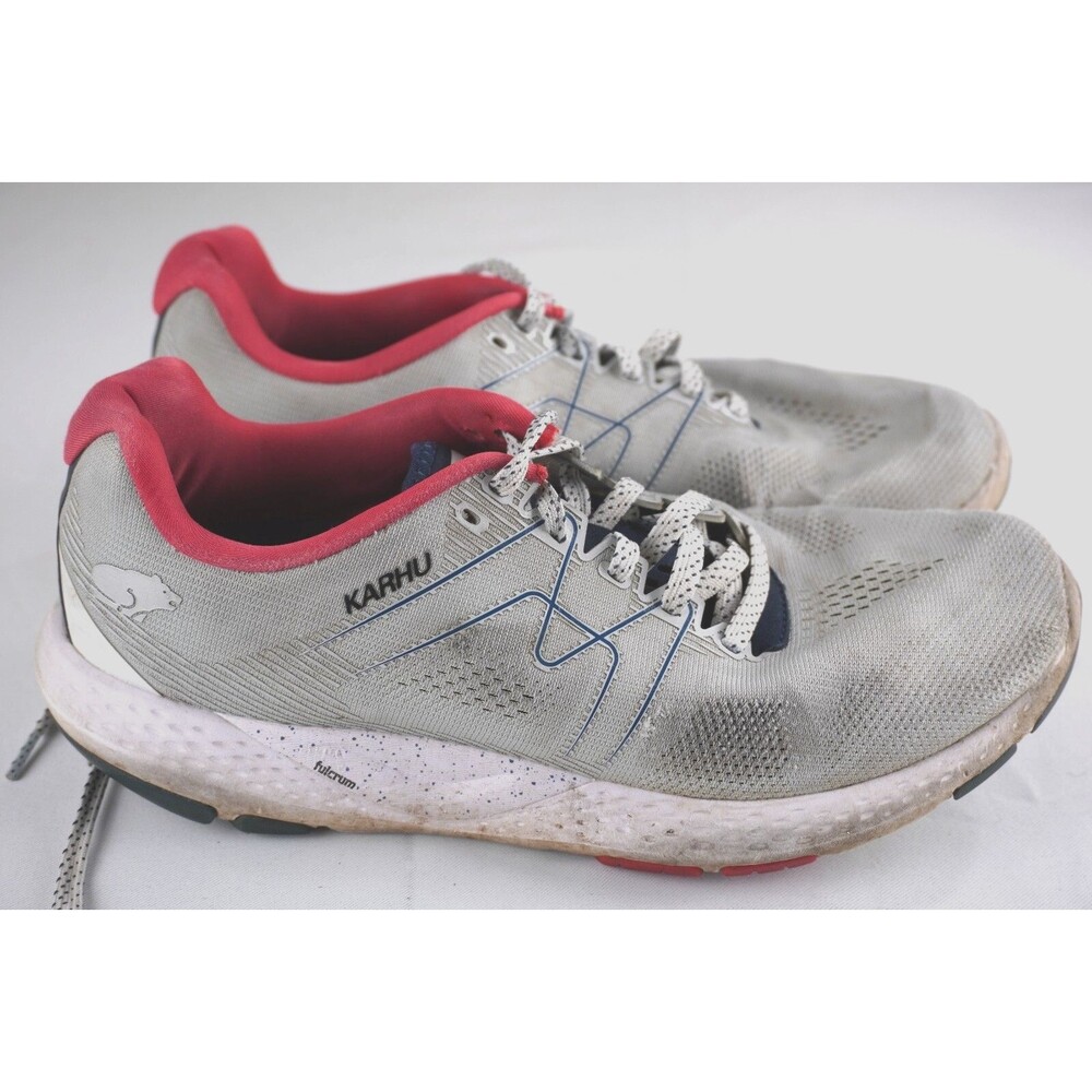 Karhu Ikoni Ortix Men’s Size 9.5 Running Shoes Sneakers Grey/Red Walking F100300
